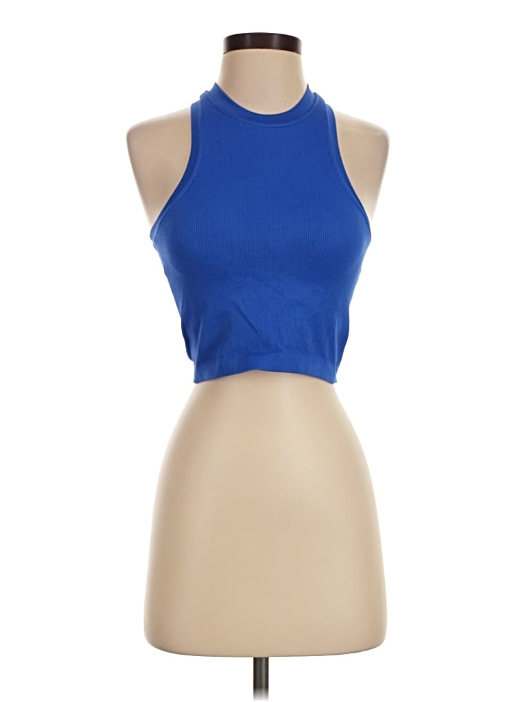 Pre-owned Pro-fit Tank Top Blue Halter Neckline Tops