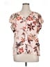 Sanctuary 100% Viscose Floral Pink Short Sleeve Blouse Size XL - photo 1