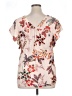 Sanctuary 100% Viscose Floral Pink Short Sleeve Blouse Size XL - photo 2