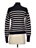 Topshop Stripes Blue Turtleneck Sweater Size 2 - photo 2