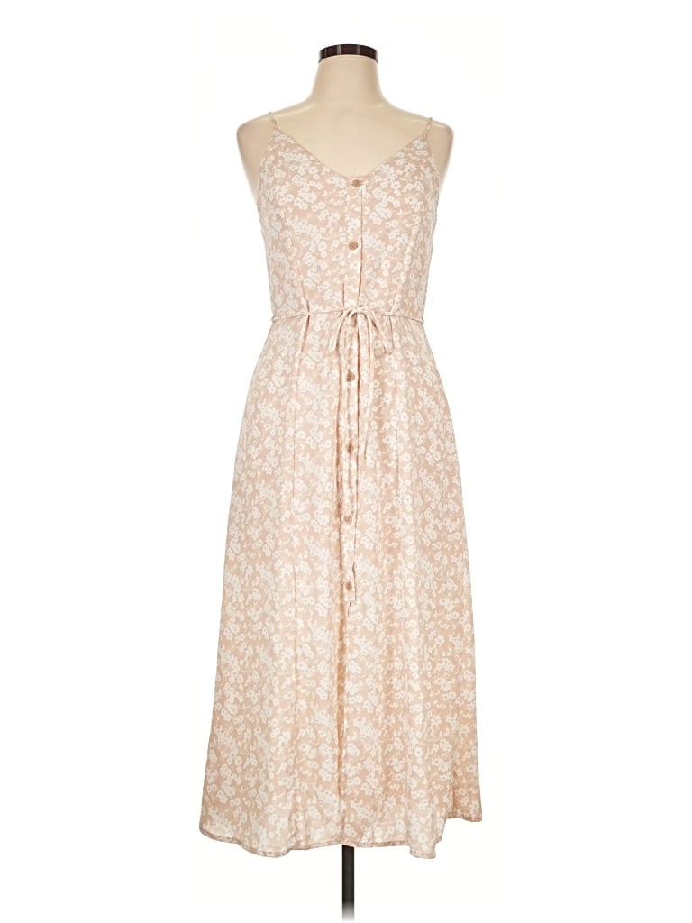 Pre-owned Sienna Sky Casual Dress In Tan