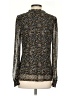 By Design Animal Print Black Long Sleeve Blouse Size S - photo 2