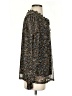 By Design Animal Print Black Long Sleeve Blouse Size S - photo 4