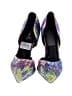 Qupid Color Block Purple Heels Size 7 - photo 2