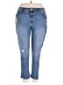 Jordache Floral Blue Jeans Size 24 - photo 1
