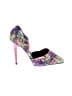 Qupid Color Block Purple Heels Size 7 - photo 1