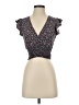 Final Touch 100% Rayon Black Short Sleeve Top Size S - photo 1