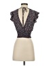 Final Touch 100% Rayon Black Short Sleeve Top Size S - photo 2