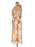 JBS 100% Polyester Tropical Orange Cocktail Dress Size 10 - photo 5