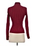 August Silk Burgundy Turtleneck Sweater Size S - photo 2
