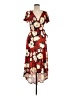 A. Byer 100% Polyester Floral Red Casual Dress Size M - photo 1