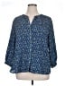 Jachs Girlfriend 100% Polyester Blue 3/4 Sleeve Blouse Size XL - photo 1