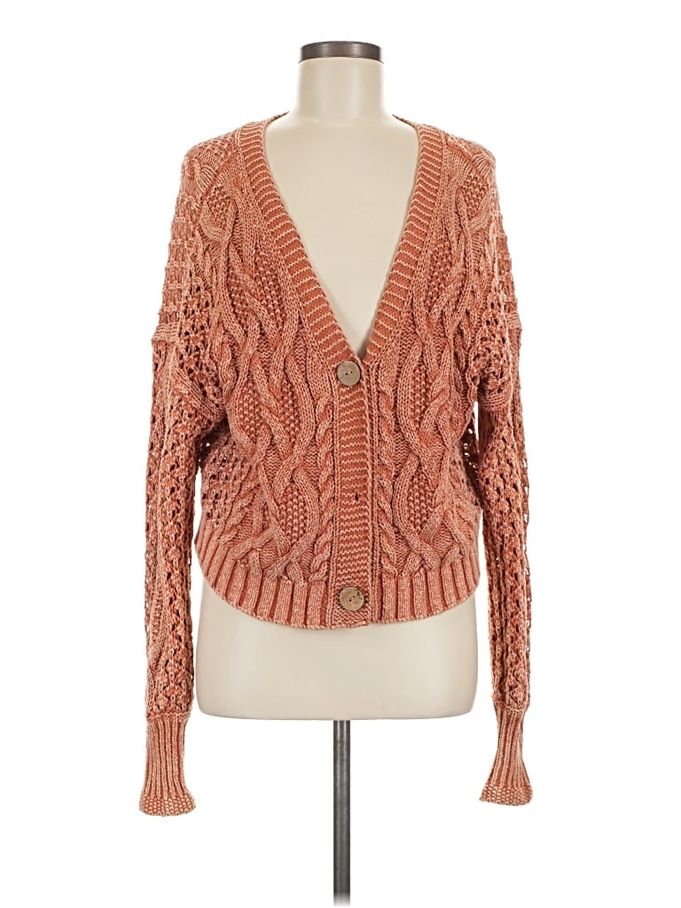 Pre-owned Pilcro Cardigan Sweater In Orange