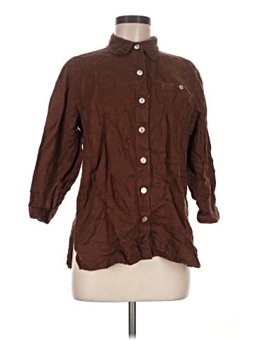 Chico's Design 3/4 Sleeve Button-Down Shirt (view 1)