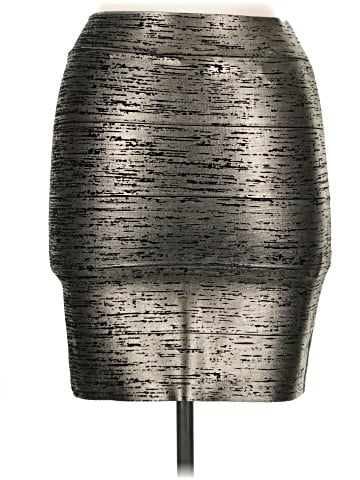 BCBGMAXAZRIA Faux Leather Skirt (view 2)