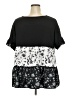 Emery Rose 100% Polyester Black Short Sleeve Top Size XXL - photo 2