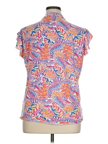 Caribbean Joe Short Sleeve Blouse (view 2)