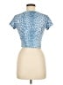 YMI Blue Short Sleeve Top Size M - photo 2