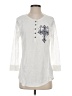 Reba 100% Cotton Ivory Long Sleeve Top Size S - photo 1