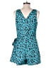 Sugar Lips 100% Polyester Animal Print Blue Romper Size M - photo 2