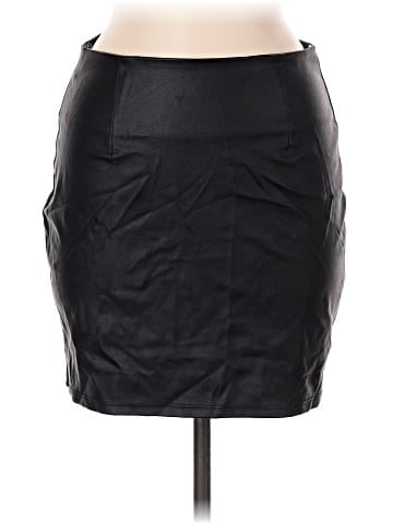 A'gaci Faux Leather Skirt (view 1)