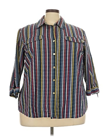 Anne Klein 3/4 Sleeve Button-Down Shirt (view 1)