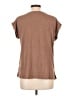 Deletta 100% Viscose Brown Short Sleeve Top Size L - photo 2