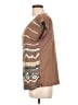 Deletta 100% Viscose Brown Short Sleeve Top Size L - photo 5