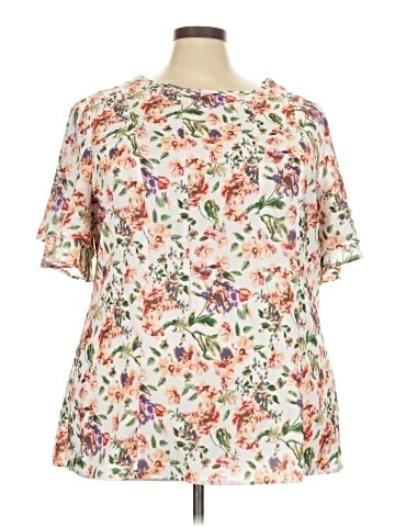 BLOOMCHIC Short Sleeve Blouse (view 1)