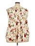 Siren Lily 100% Polyester Floral Ivory Sleeveless Blouse Size 3X - photo 1