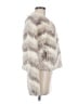 Joie 100% Rabbit Fur Chevron-herringbone Ivory Jacket Size M - photo 4