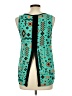Miss Chievous 100% Polyester Teal Sleeveless Blouse Size L - photo 2