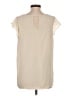 Full Moon Maternity 100% Polyester Ivory Short Sleeve Blouse Size Sm Maternity - photo 2