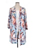 Slinky Brand 100% Polyester Blue Kimono Size 1X - photo 1