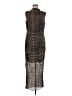 Topshop 100% Polyester Animal Print Brown Cocktail Dress Size 8 - photo 1