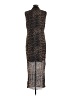 Topshop 100% Polyester Animal Print Brown Cocktail Dress Size 8 - photo 2