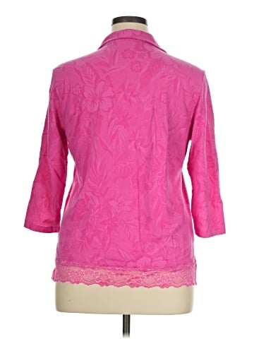 Caribbean Joe 3/4 Sleeve Button-Down Shirt (view 2)