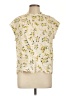 Daniel Rainn Floral Yellow Short Sleeve Blouse Size L - photo 1