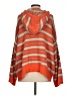 Pol 100% Polyester Stripes Orange Pullover Sweater Size S - photo 2
