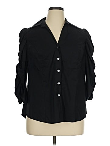 INC International Concepts 3/4 Sleeve Button-Down Shirt (view 1)