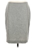 Moda International Solid Gray Wool Skirt Size 6 - photo 1