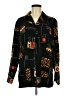 Erin London 100% Polyester Print Black Long Sleeve Blouse Size M - photo 1