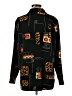 Erin London 100% Polyester Print Black Long Sleeve Blouse Size M - photo 2