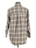 Dizzy Lizzy 100% Polyester Plaid Gray Long Sleeve Blouse Size M - photo 2