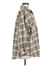 Dizzy Lizzy 100% Polyester Plaid Gray Long Sleeve Blouse Size M - photo 4