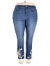 Jordache Floral Blue Jeans Size 24 waist - photo 1