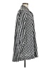 Comfy U.S.A. Checkered-gingham Silver Long Sleeve Button-Down Shirt Size M - photo 4