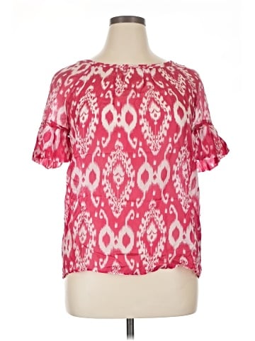 Zara Basic Short Sleeve Silk Top (view 1)