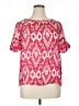 Zara Basic 100% Silk Pink Short Sleeve Silk Top Size XL - photo 1