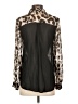 Mine 100% Polyester Animal Print Brown Long Sleeve Blouse Size S - photo 2